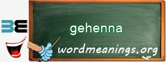 WordMeaning blackboard for gehenna